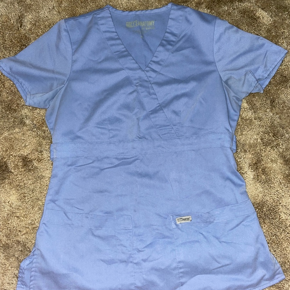 Grey's Anatomy Scrubs XSP Ceil Blue spandex stretch